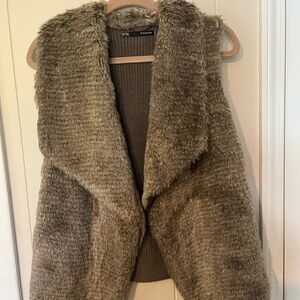 Maurices Brown Shrug with Textured Trim